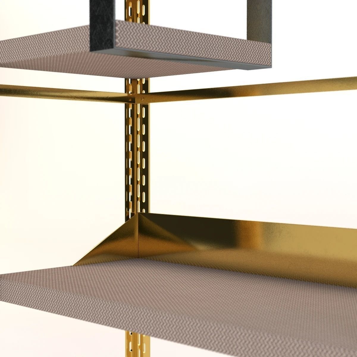 Scaffale D Arte Brass Desk 3D model_11