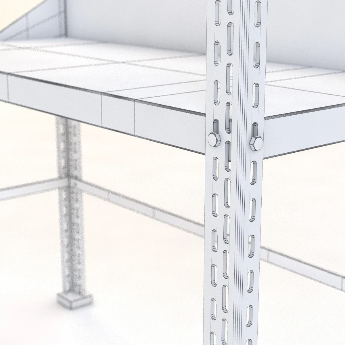 Scaffale D Arte Brass Desk 3D model_6