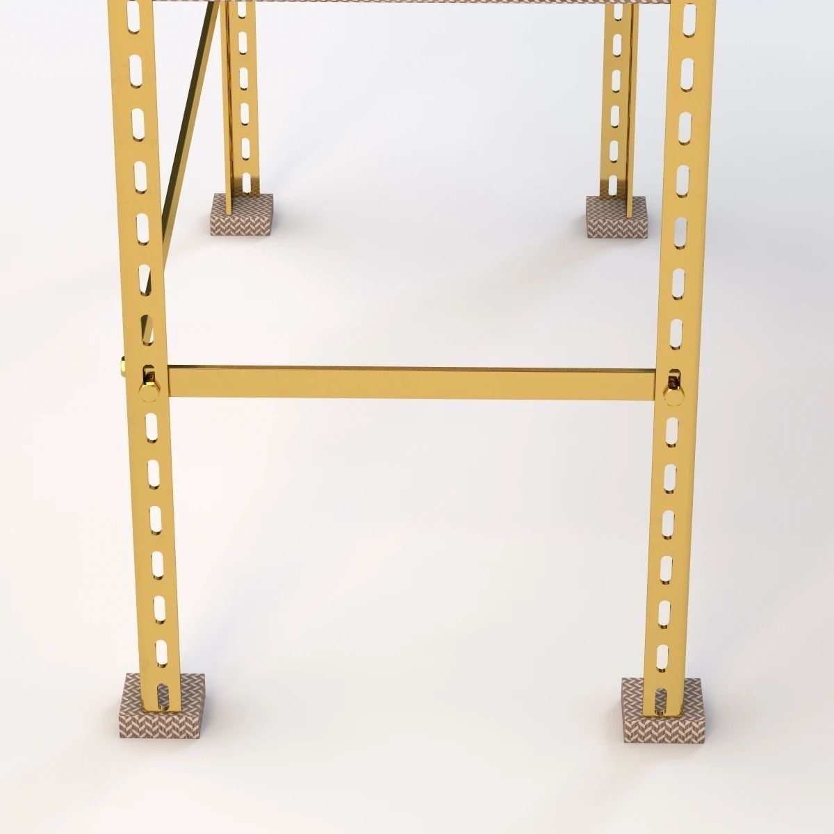 Scaffale D Arte Brass Desk 3D model_2