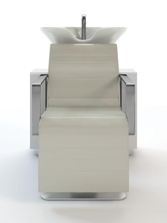Salon Chair With Wash Bin 3D model_5