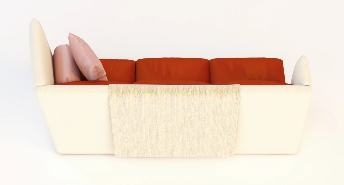 Saladino Style Tuscan Sofa 3D model_3