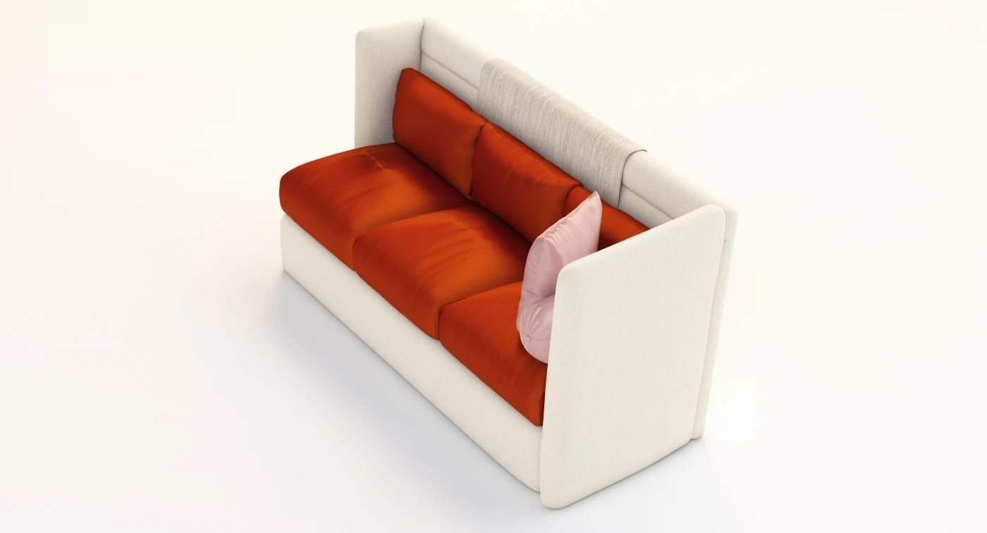 Saladino Style Tuscan Sofa 3D model_4