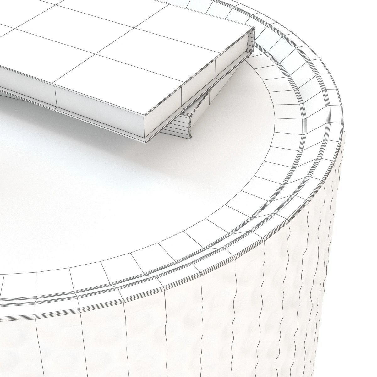 Safavieh Polonium Silver Table 3D model_1