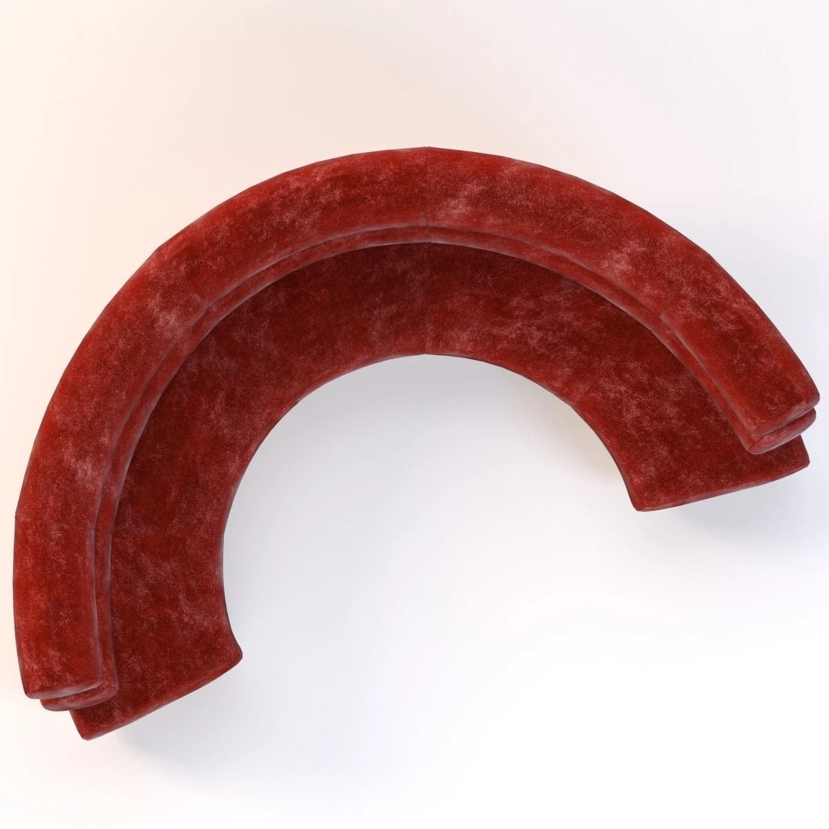 Round Booth Banquette Sofa 3D model_8