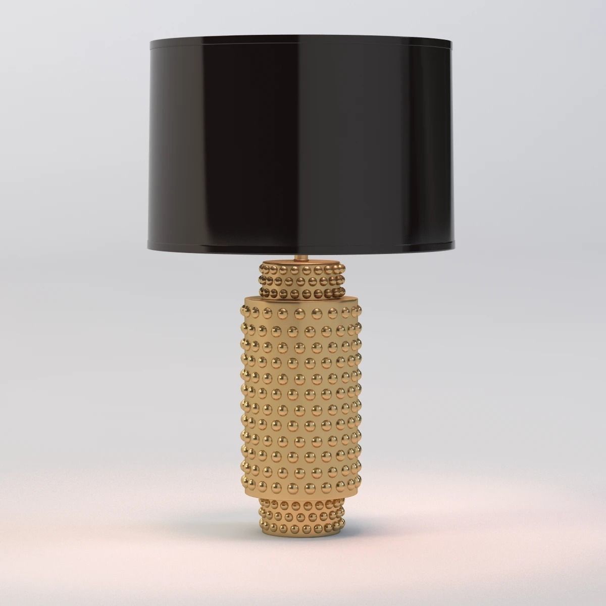 Robert Abbey Large Dolly Black Shade Gold Glaze Table Lamp 3D model_1