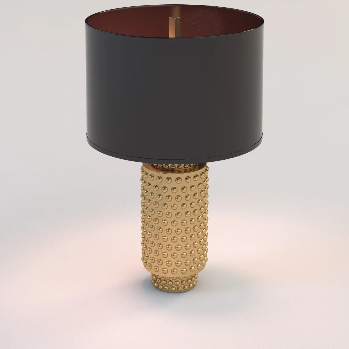 Robert Abbey Large Dolly Black Shade Gold Glaze Table Lamp 3D model_2