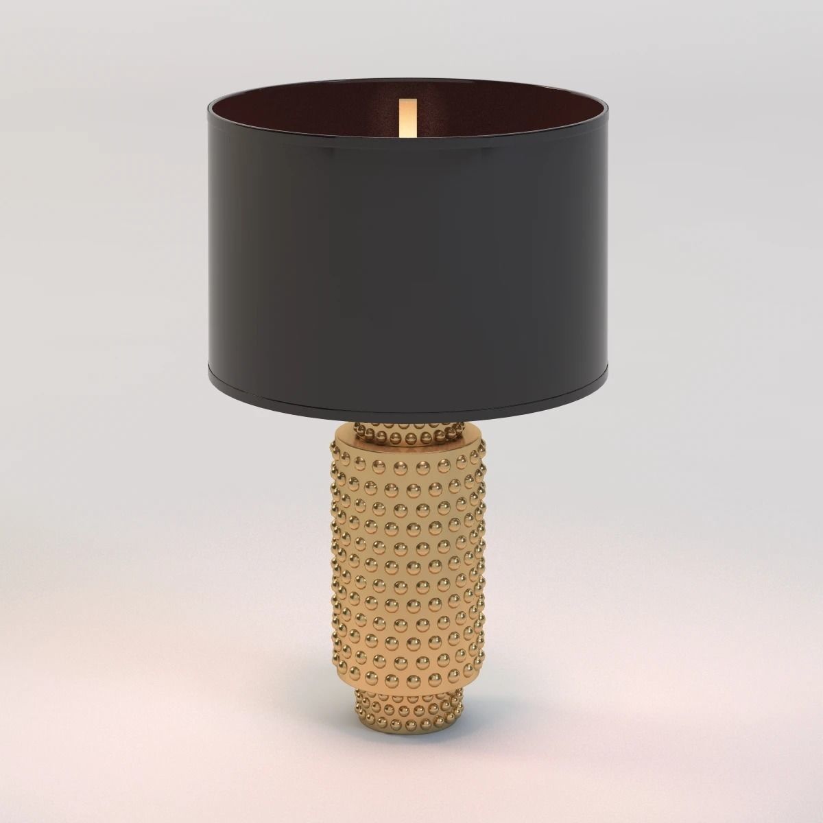 Robert Abbey Large Dolly Black Shade Gold Glaze Table Lamp 3D model_3