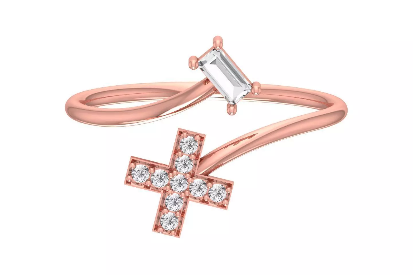 Women Open End Twist Light Weight Band Ring 3D print model