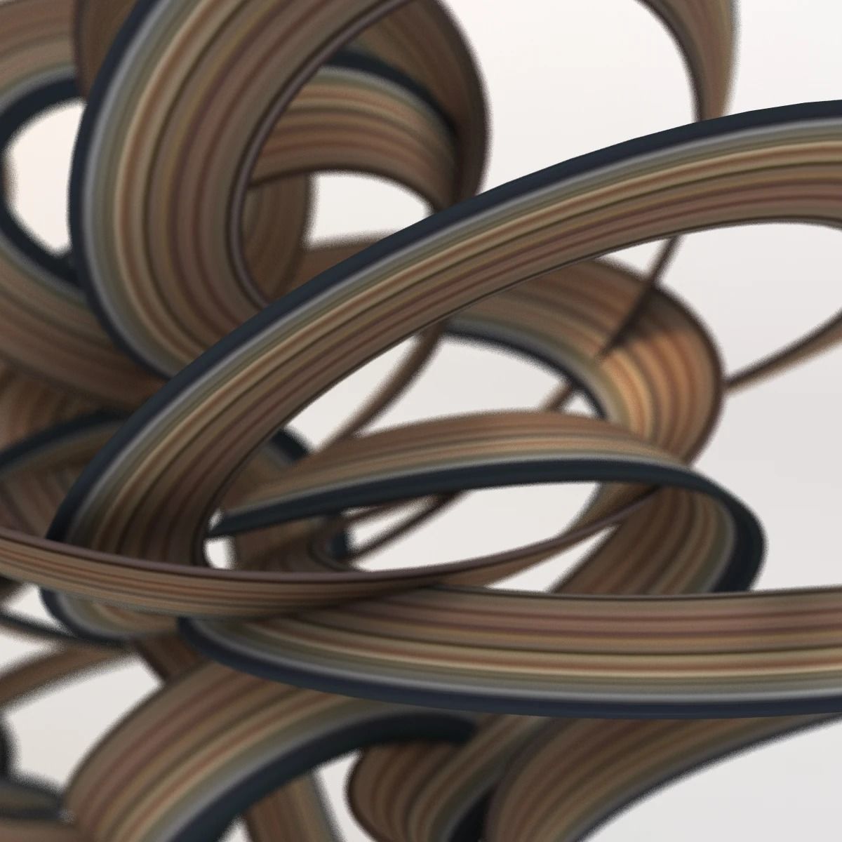 Ribbon Wall Sculpture 3D model | CGTrader