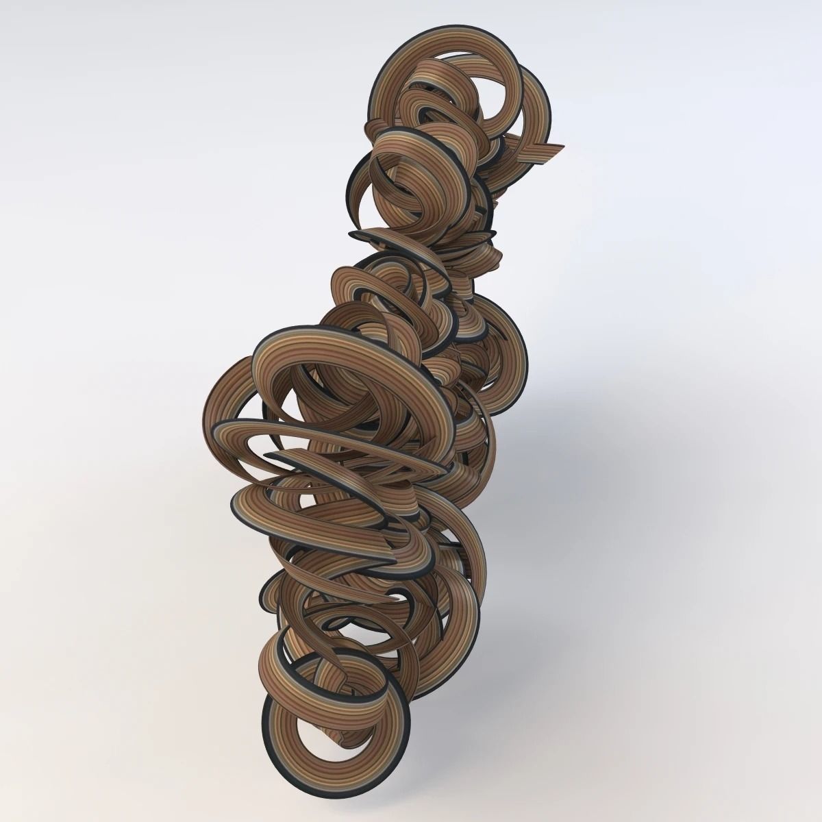 Ribbon Wall Sculpture 3D model | CGTrader