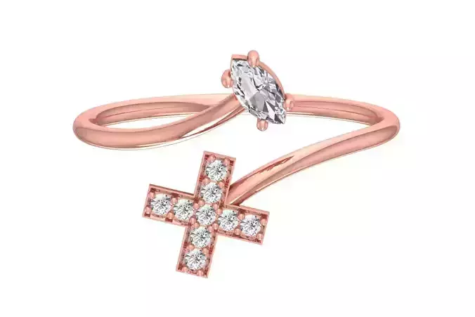 Women Open End Twist Light Weight Band Ring 3D print model