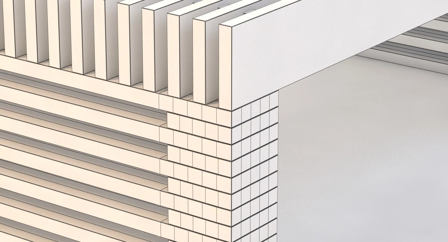 Reclaimed Timber Slat Coffee Table 3D model_4