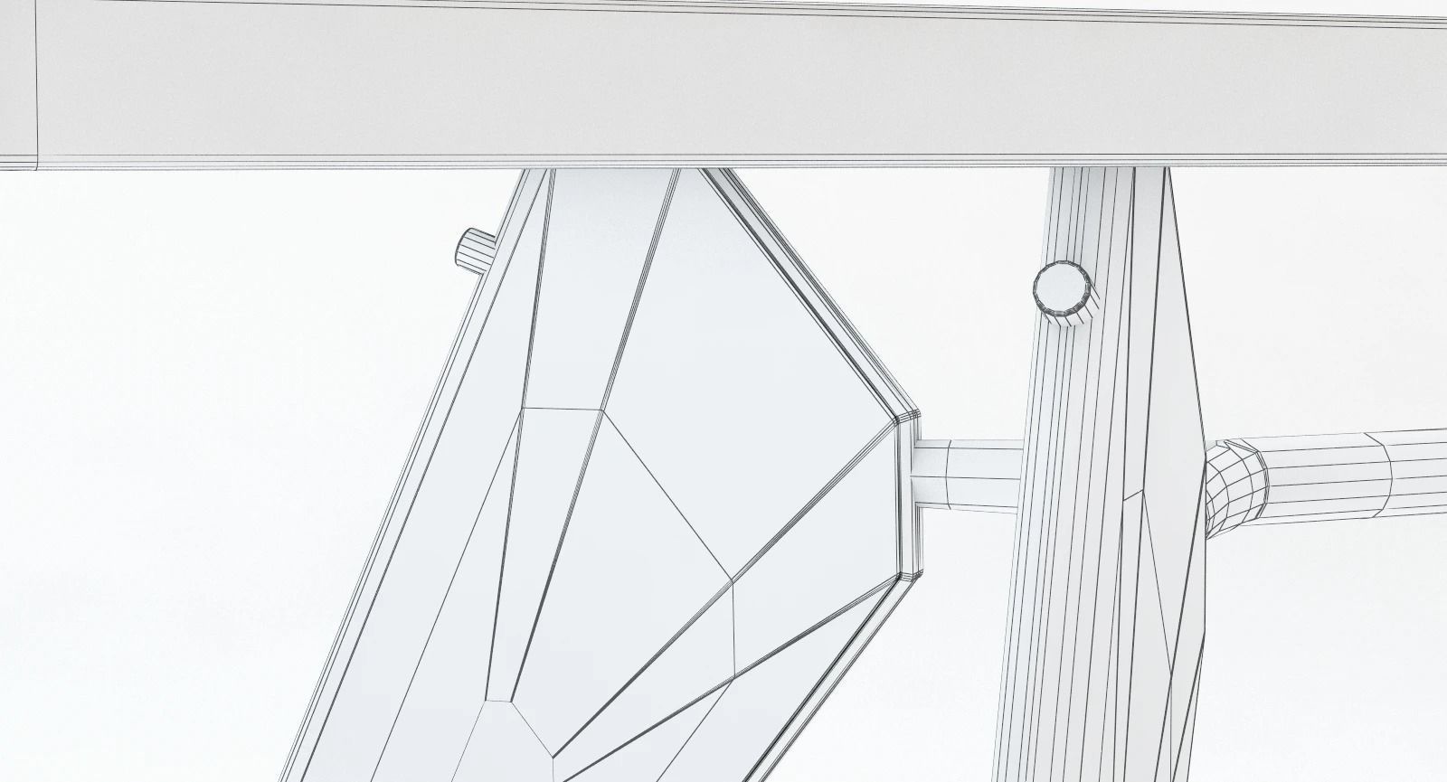 Prouve-Em-Dining-Table table with metal legs and wooden top 3D model_5