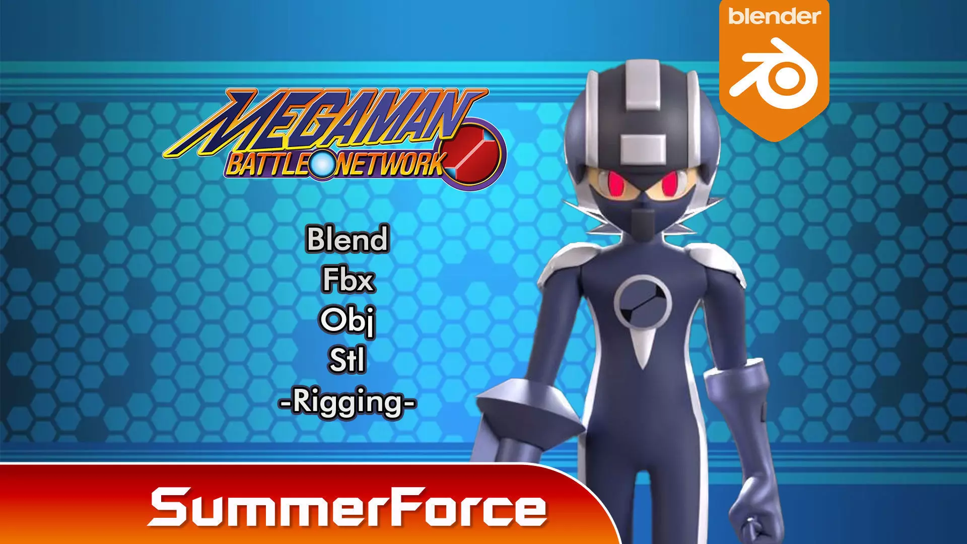 Dark Megaman EXE - Megaman EXE 3D model_0