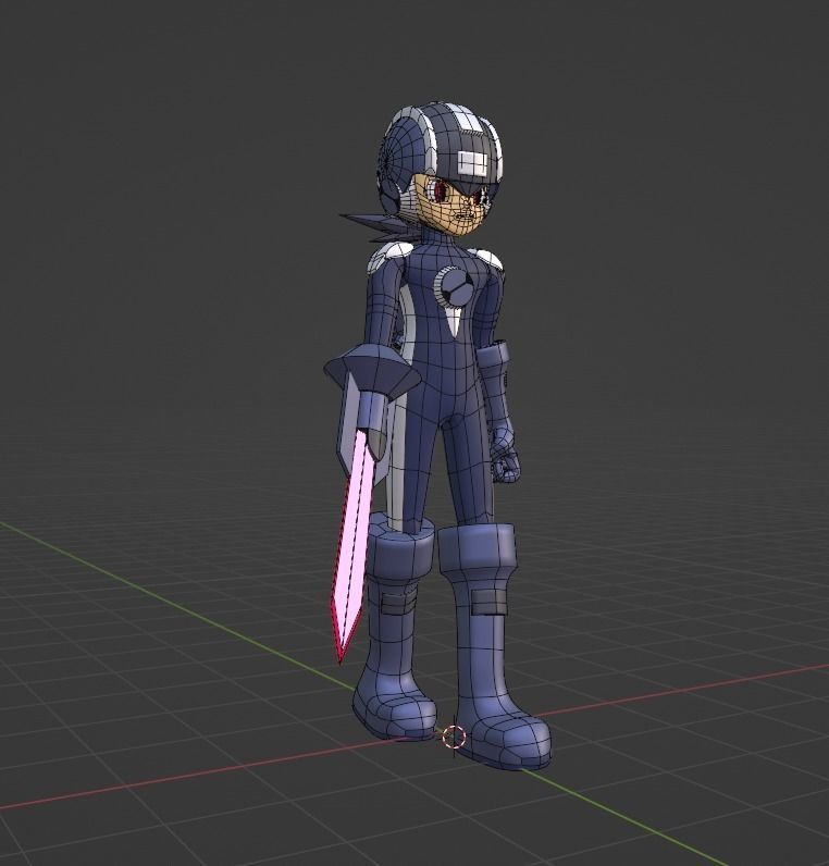 Dark Megaman EXE - Megaman EXE 3D model_7