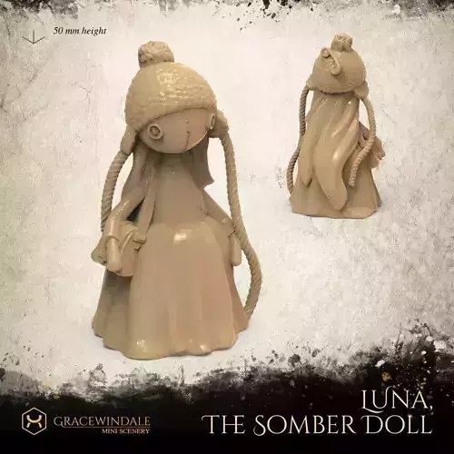 Luna The Somber Doll 3D print model