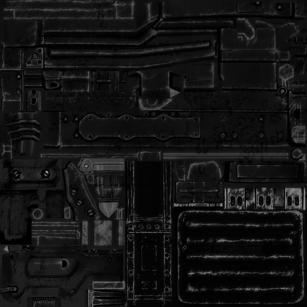 USSR PKP machine gun Pecheneg 54mm Low-poly 3D model_20