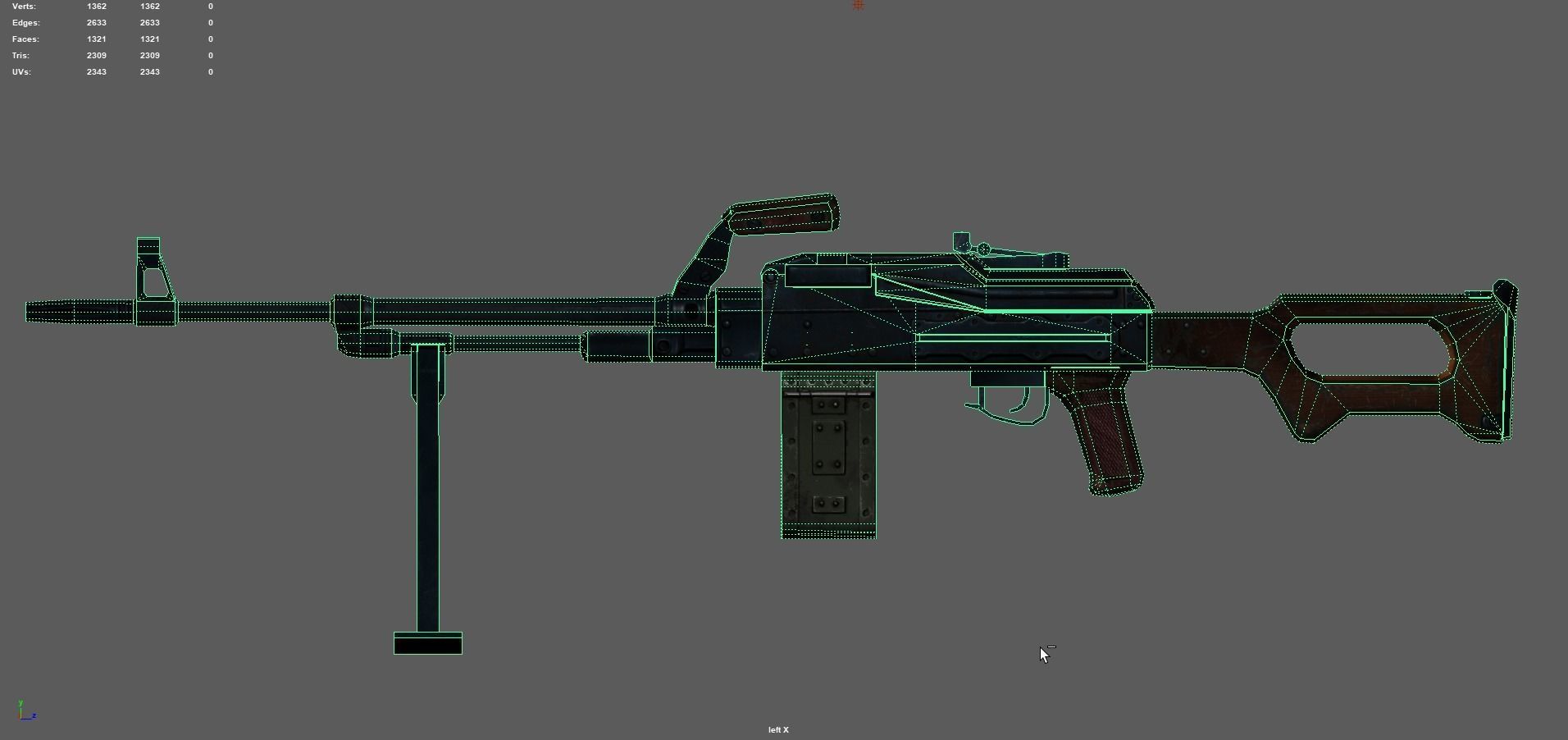 USSR PKP machine gun Pecheneg 54mm Low-poly 3D model_17