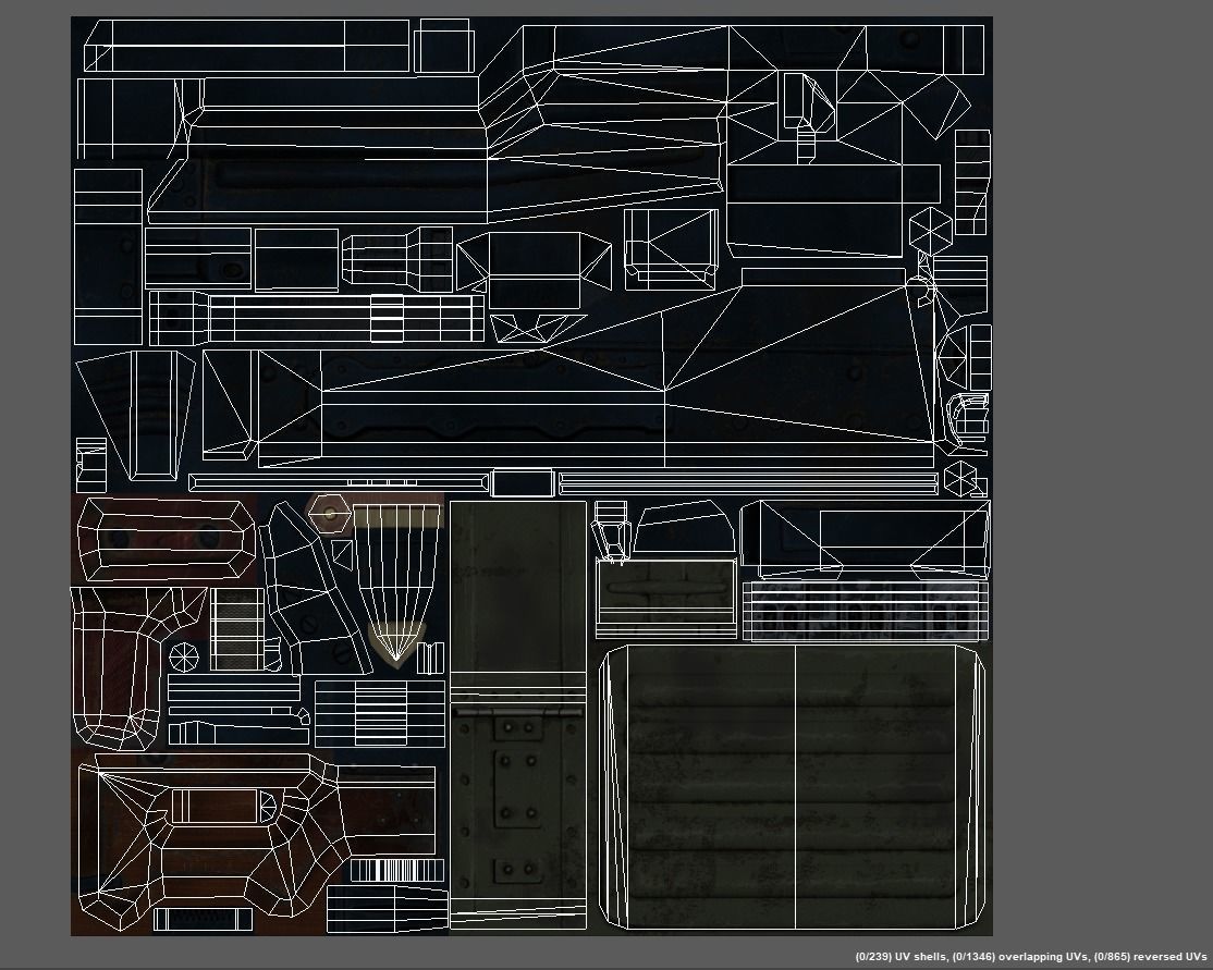 USSR PKP machine gun Pecheneg 54mm Low-poly 3D model_21