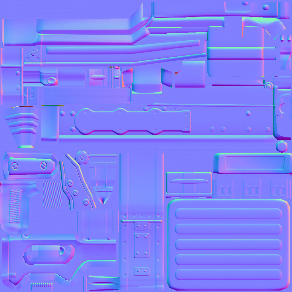 USSR PKP machine gun Pecheneg 54mm Low-poly 3D model_19