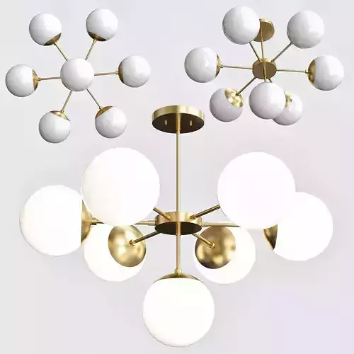 Perla modern chandelier with balls