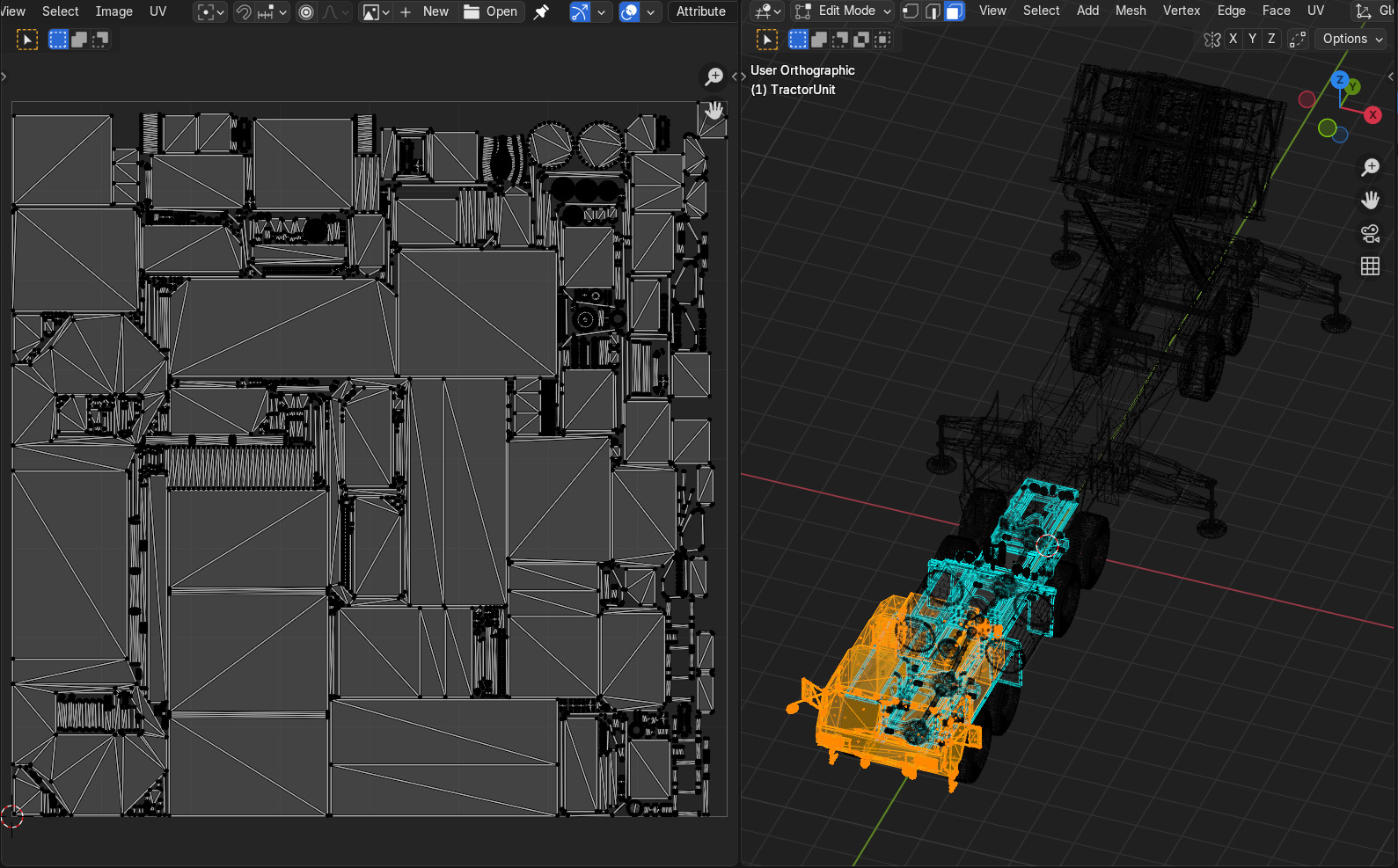 Surface to air Missile Launcher with Tractor Truck Low-poly 3D model_18