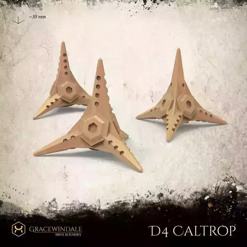 Caltrop D4 Die 3D print model