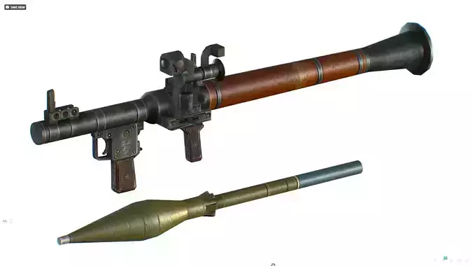 USSR Rocket Propelled Launcher Grenade - RPG Low-poly 3D model