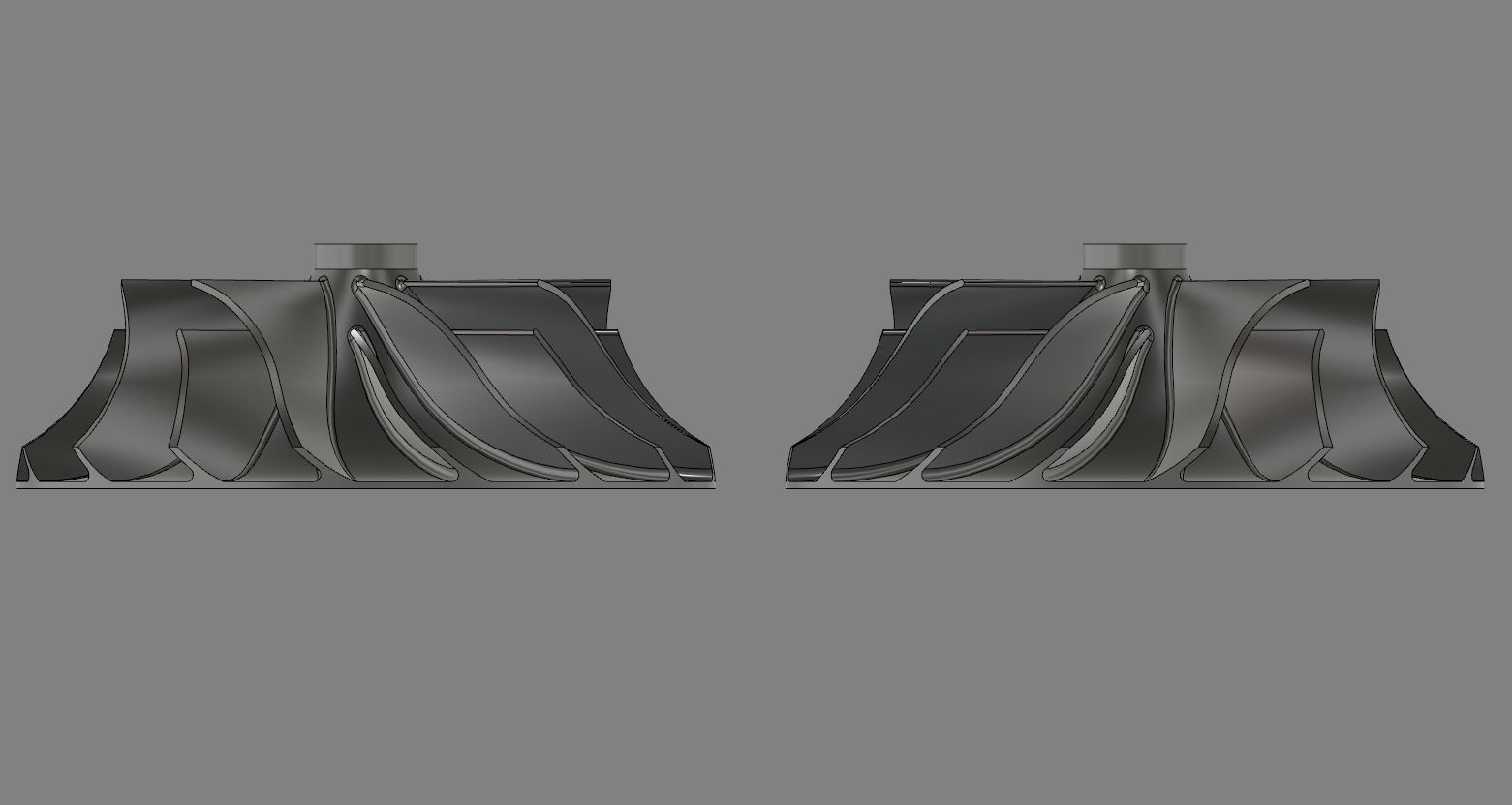 Turbocharger Impeller 100mm 3D Print  3D print model_9