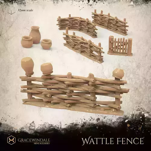Wattle Fence 3D print model