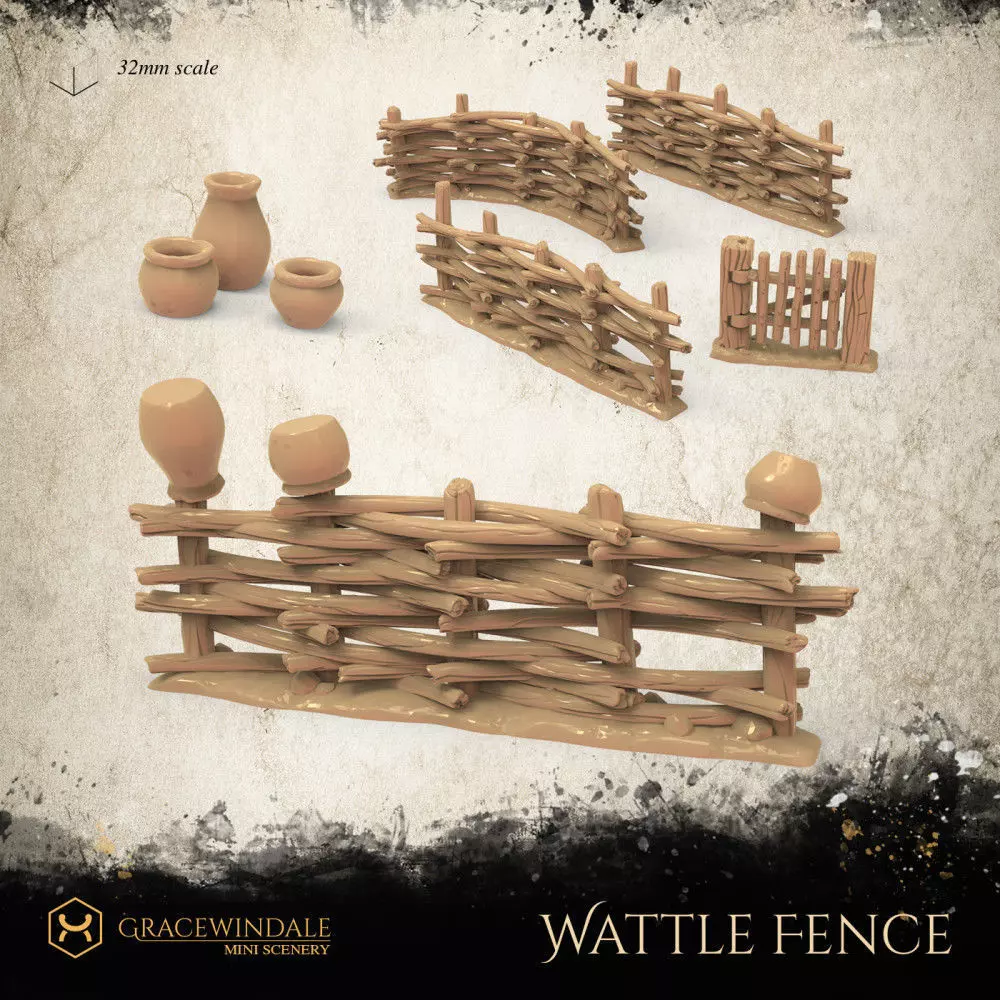 Wattle Fence 3D print model_0