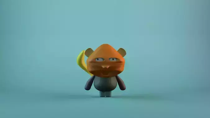 MONKEY cartoon character with orange head