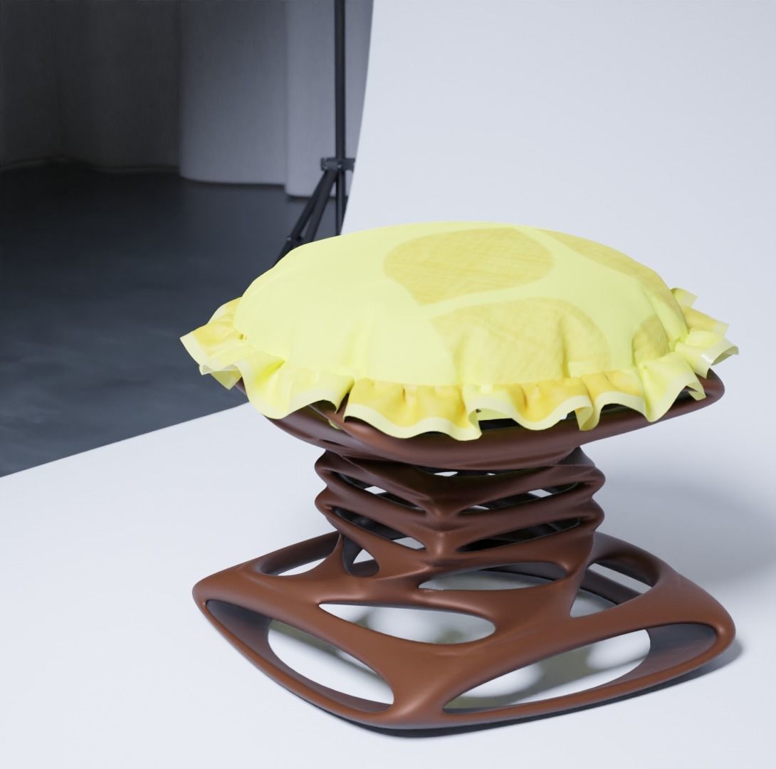 Cushion Chair 3D print model_9