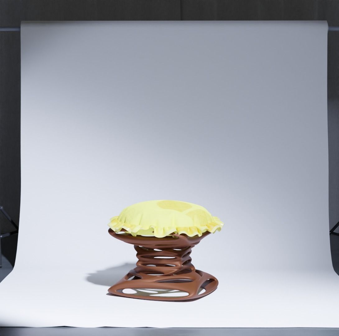 Cushion Chair 3D print model_2