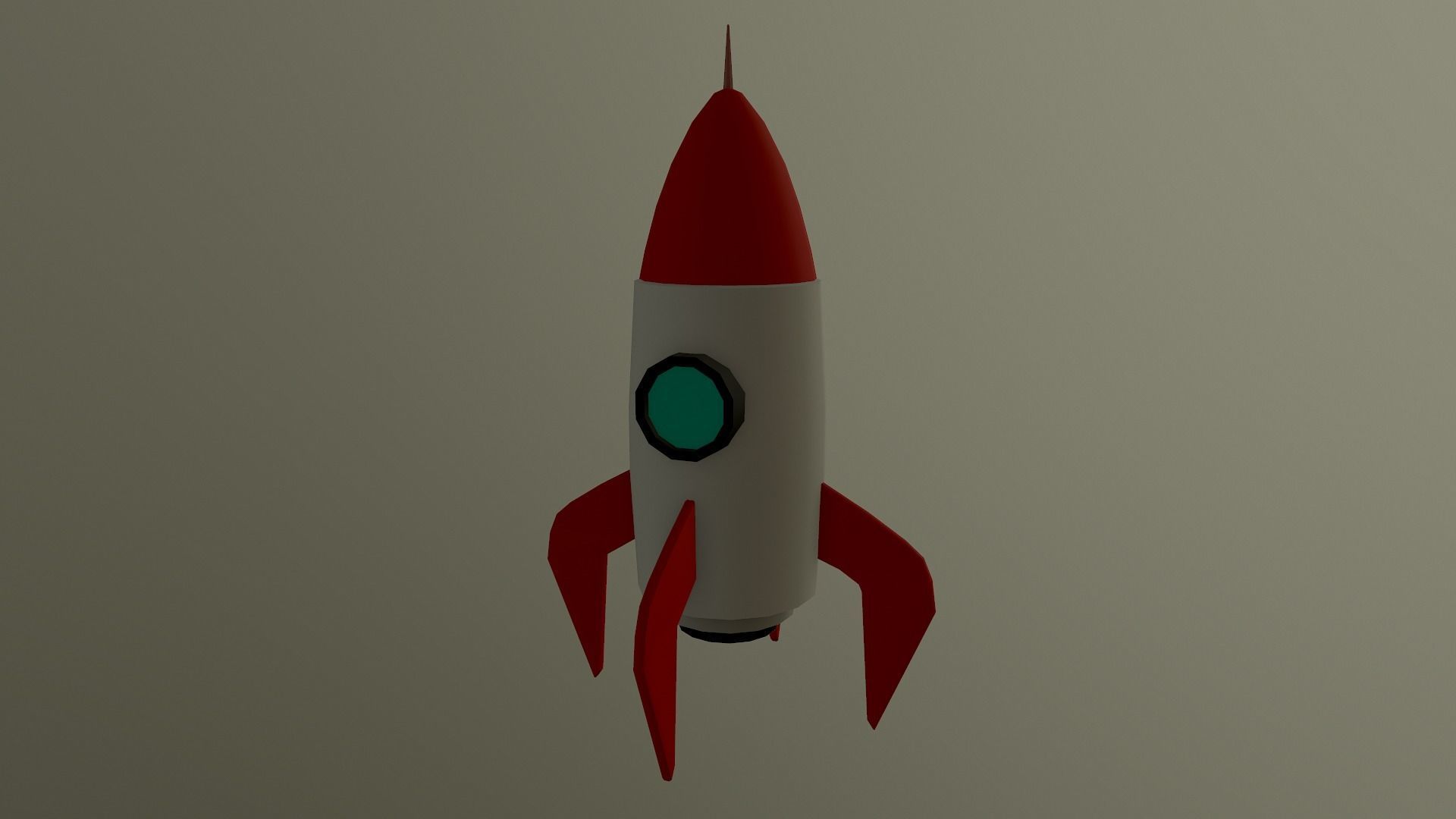 Cartoon Rocket  Low-poly 3D model_24