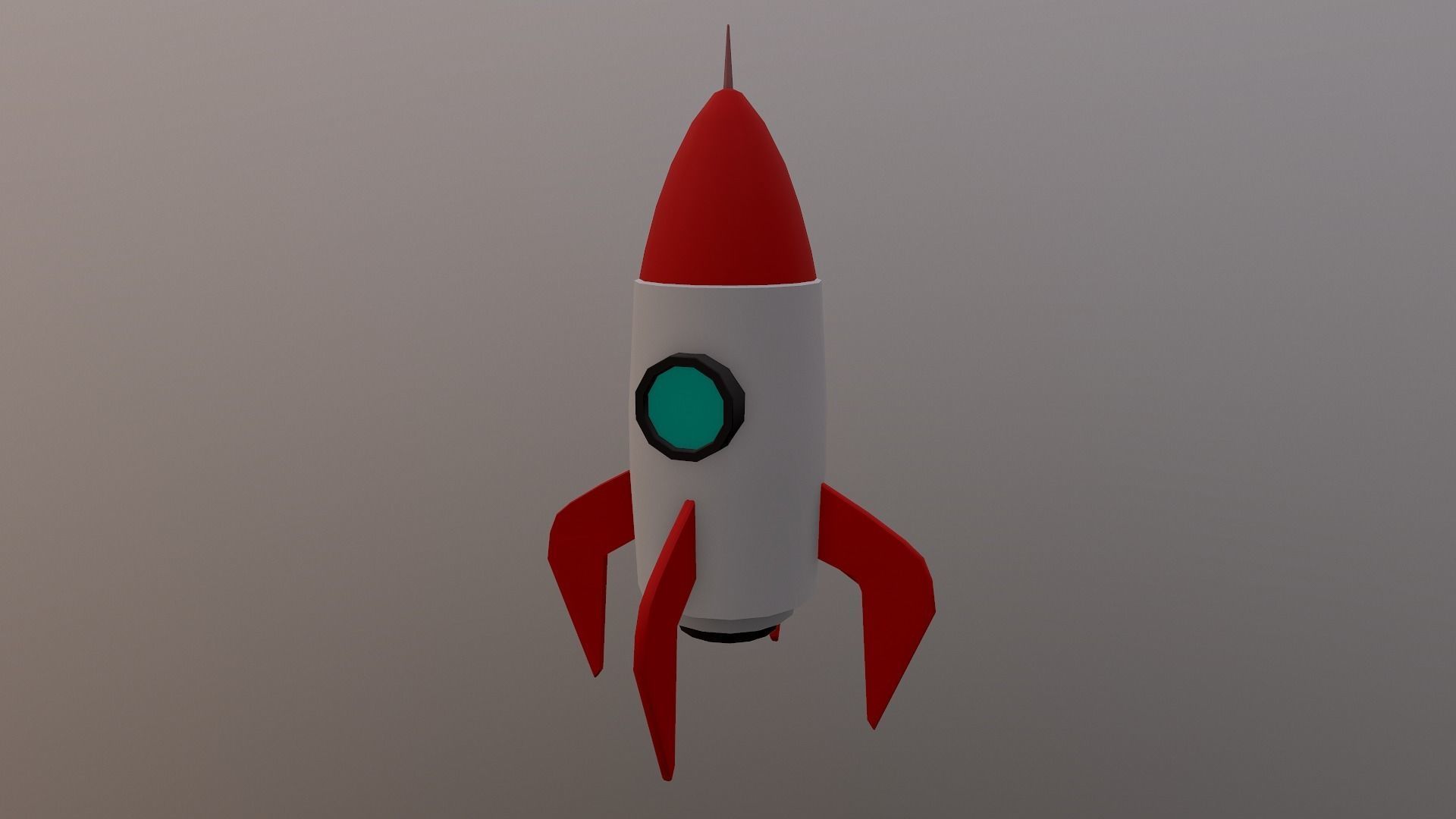 Cartoon Rocket  Low-poly 3D model_20