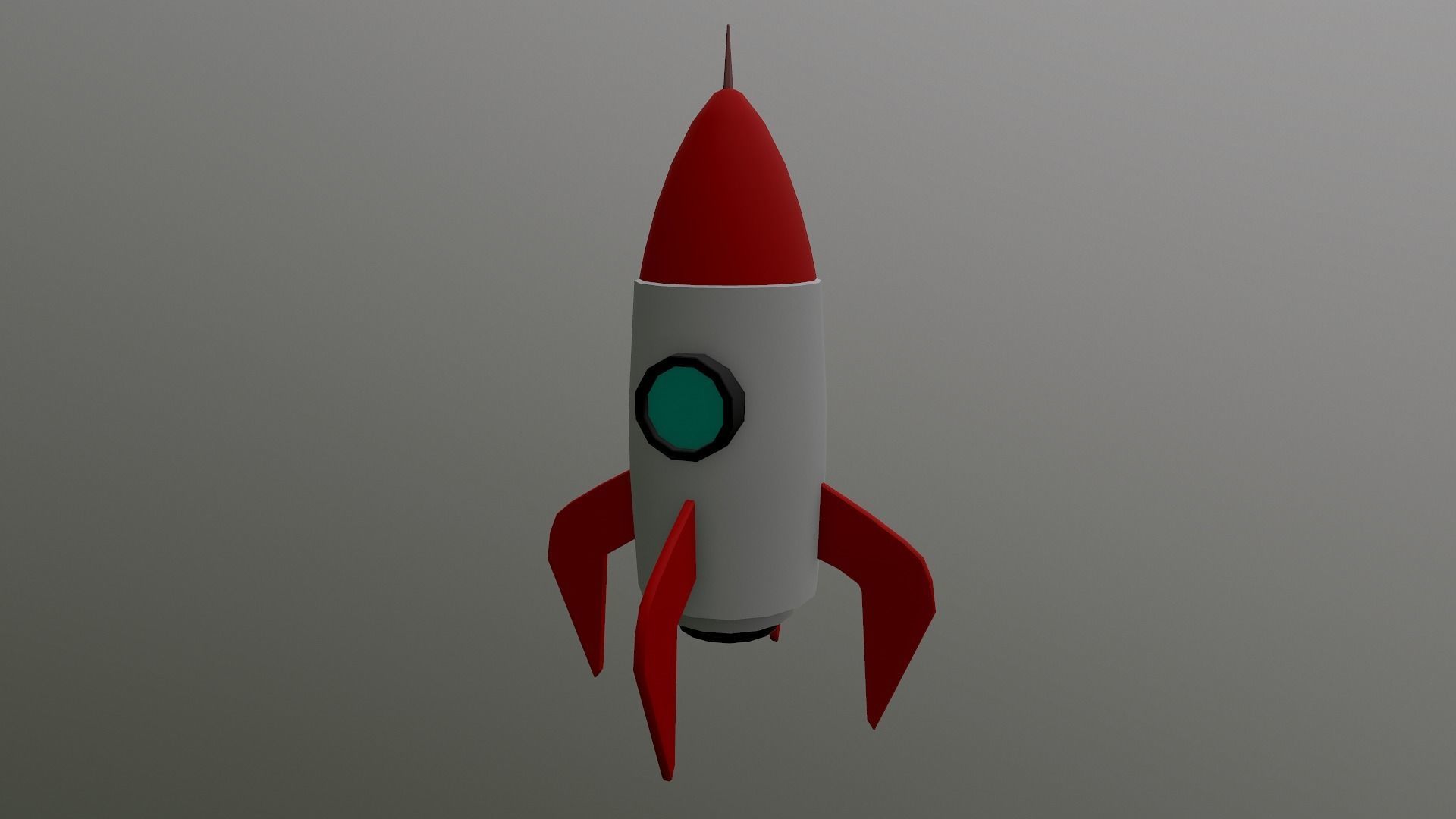 Cartoon Rocket  Low-poly 3D model_25