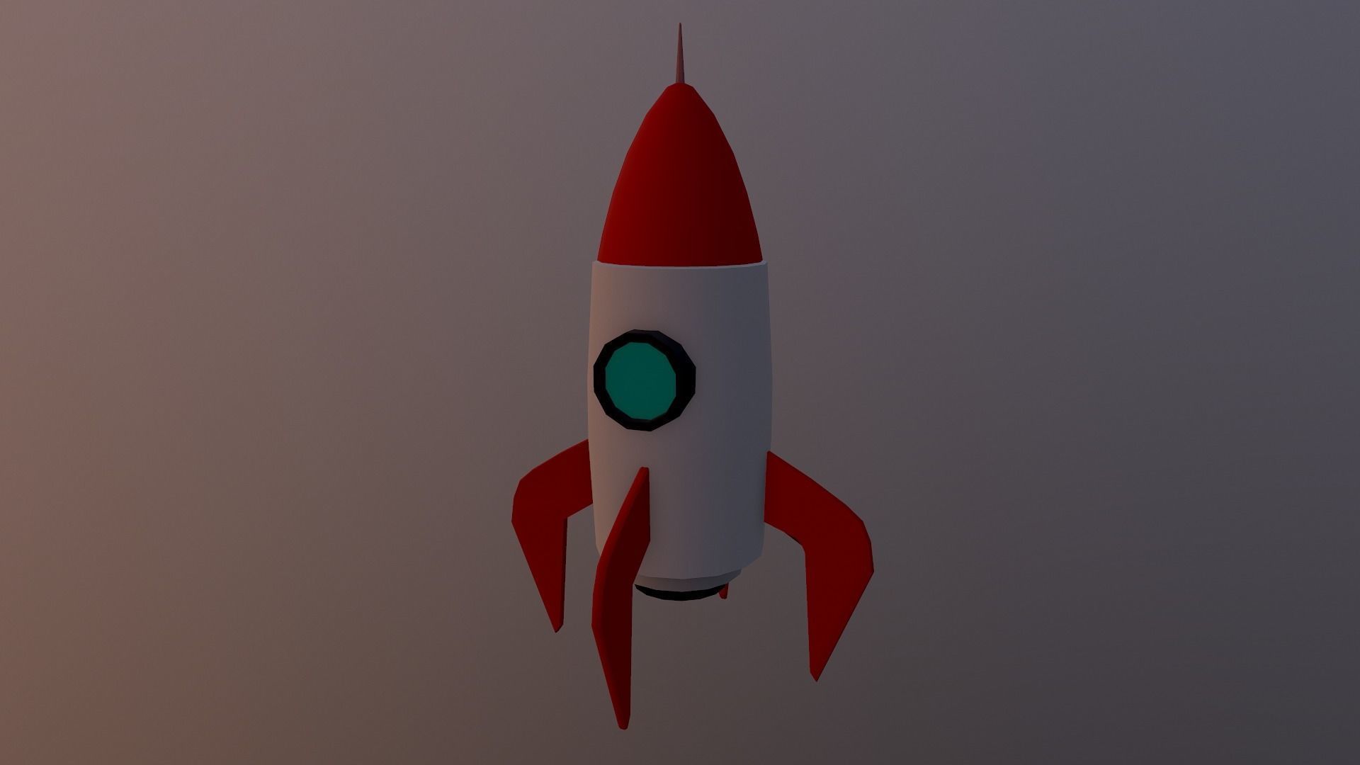 Cartoon Rocket  Low-poly 3D model_19