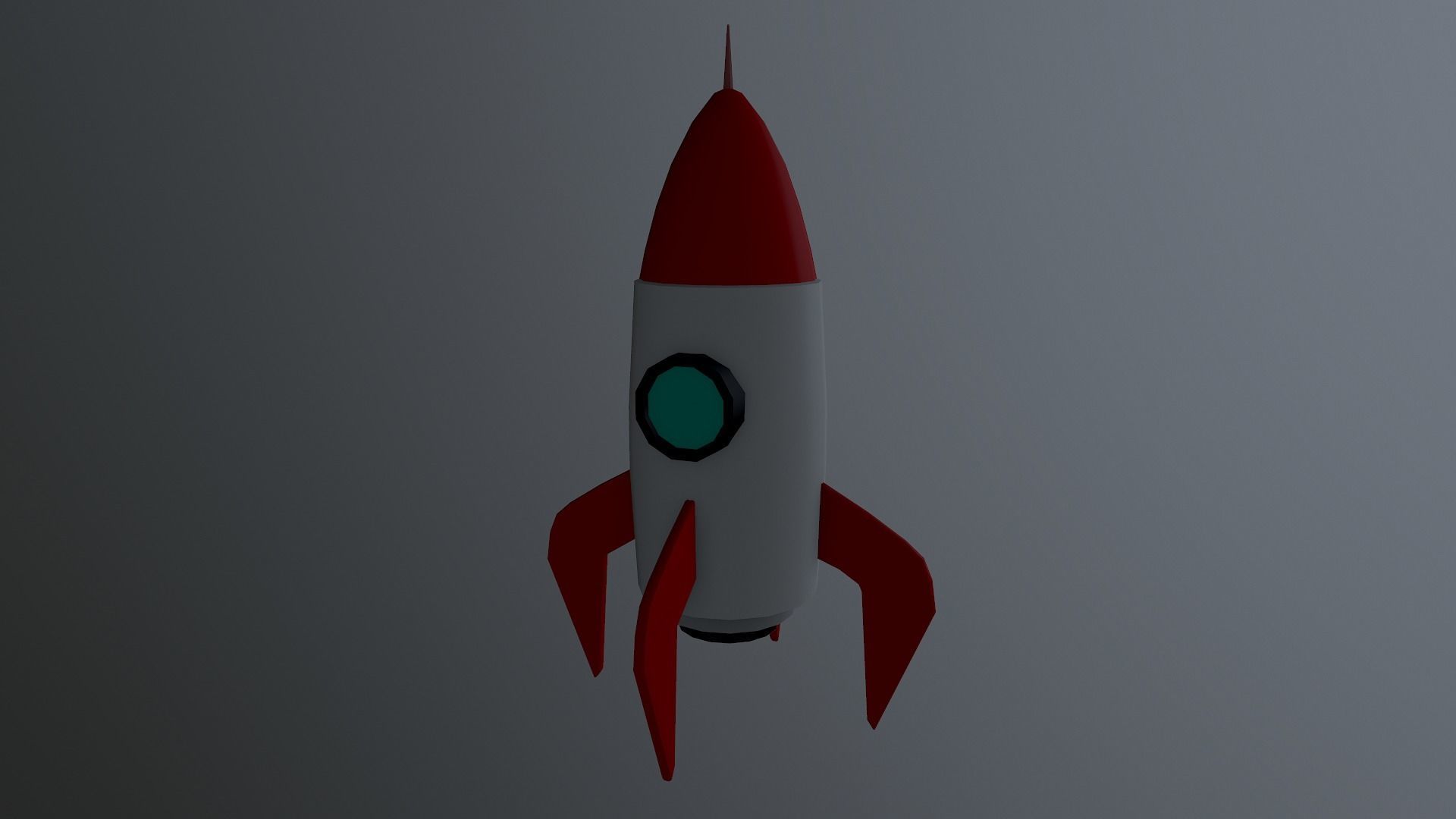 Cartoon Rocket  Low-poly 3D model_27
