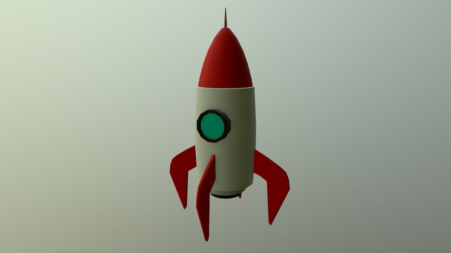 Cartoon Rocket  Low-poly 3D model_15