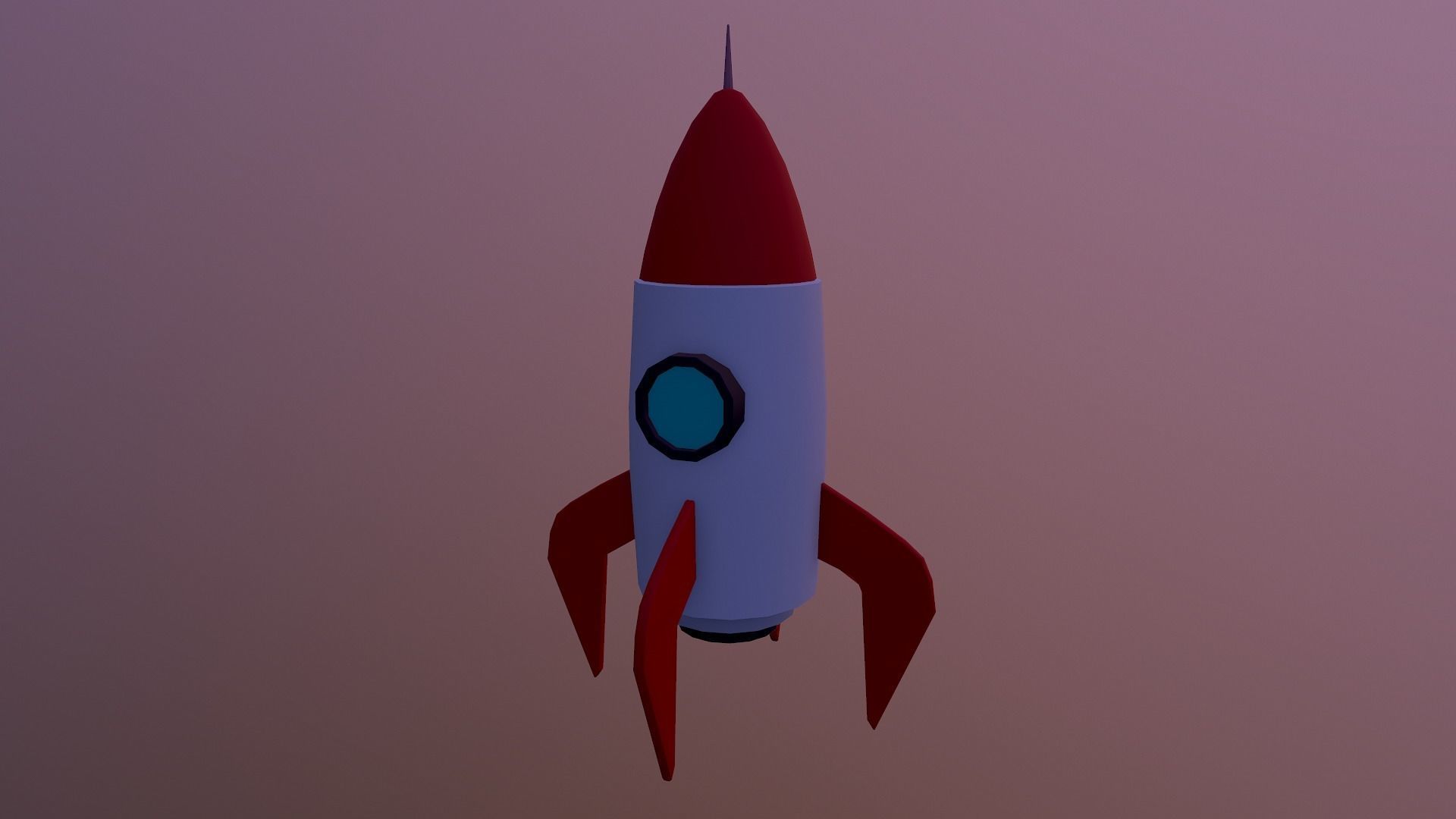 Cartoon Rocket  Low-poly 3D model_22