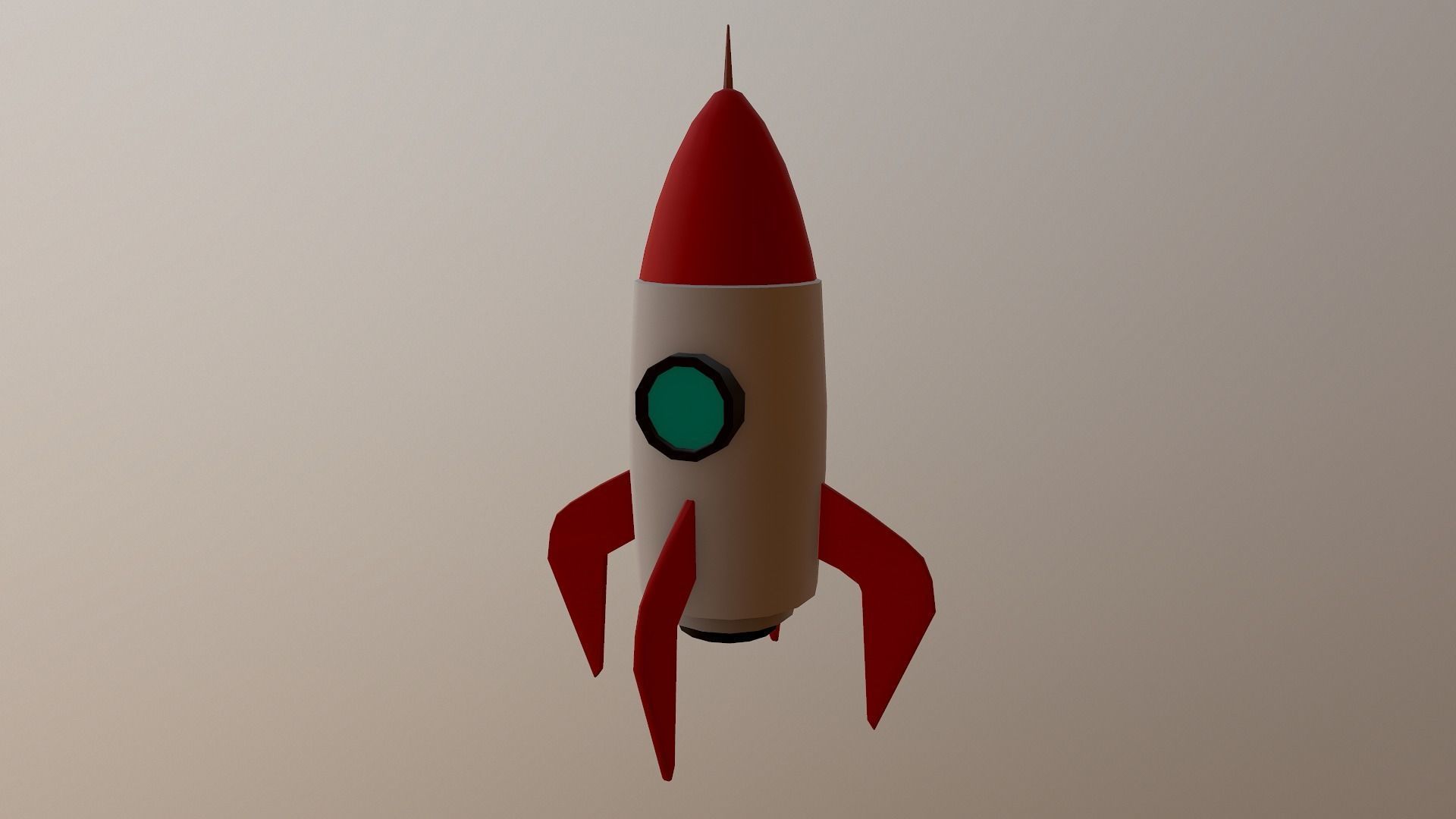 Cartoon Rocket  Low-poly 3D model_23