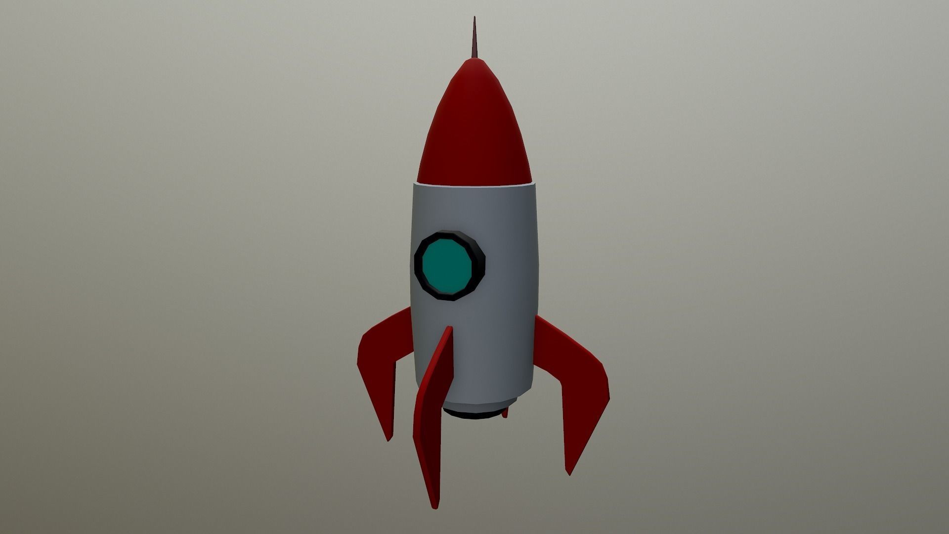Cartoon Rocket  Low-poly 3D model_18