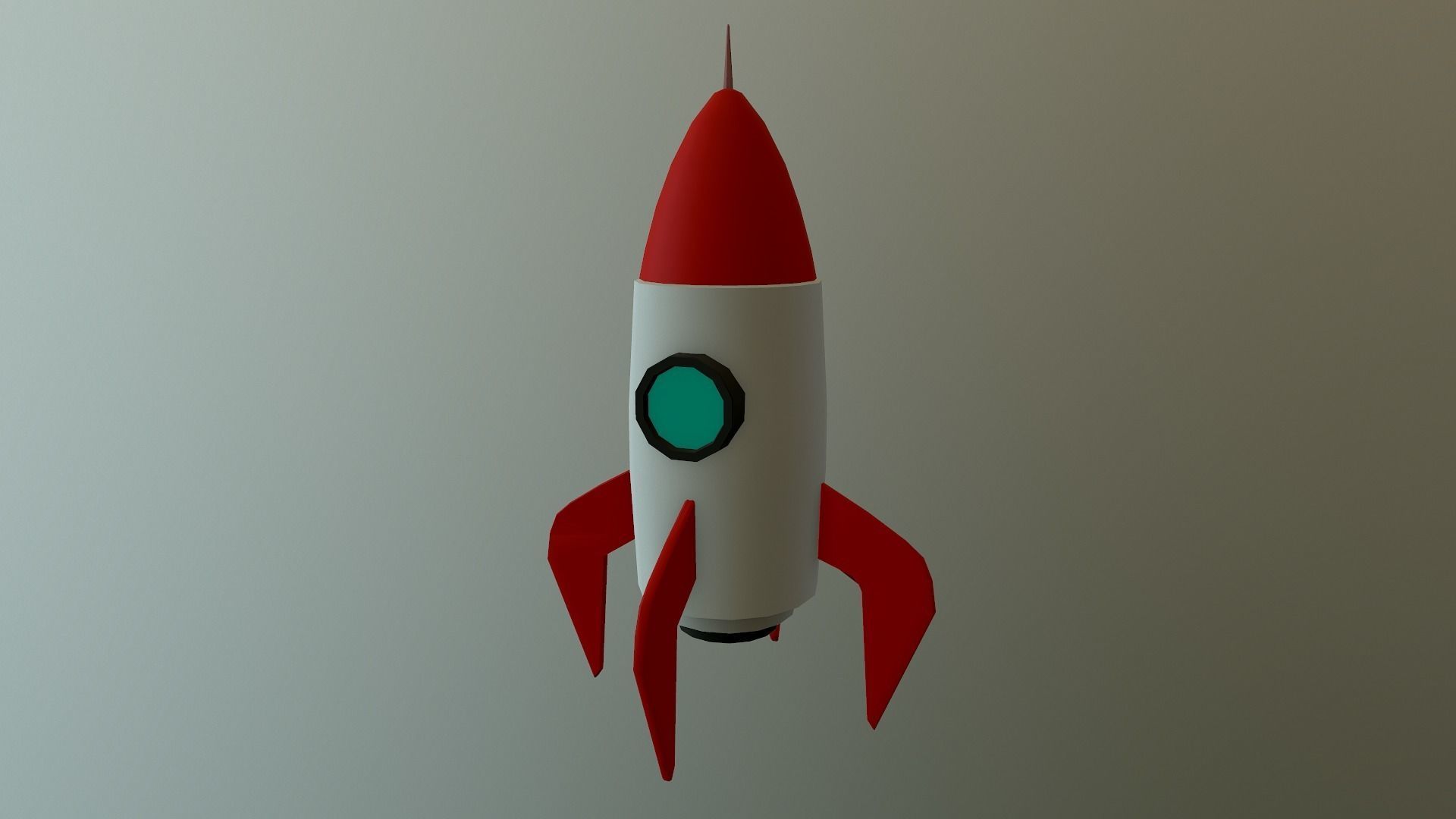 Cartoon Rocket  Low-poly 3D model_16