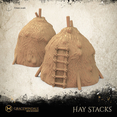 Haystacks by Gracewindale 3D print model