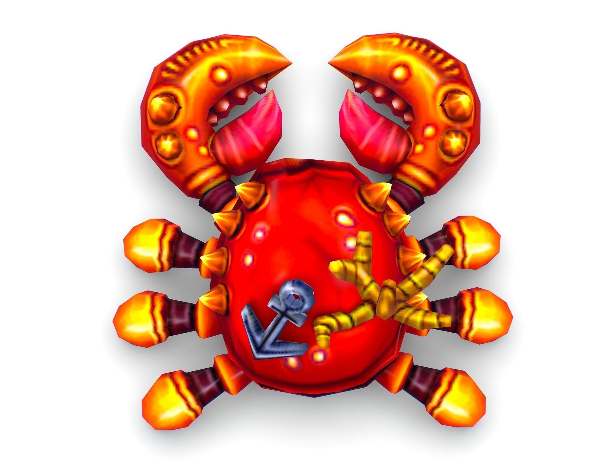 Crab Sea Animal Low-poly 3D model_5