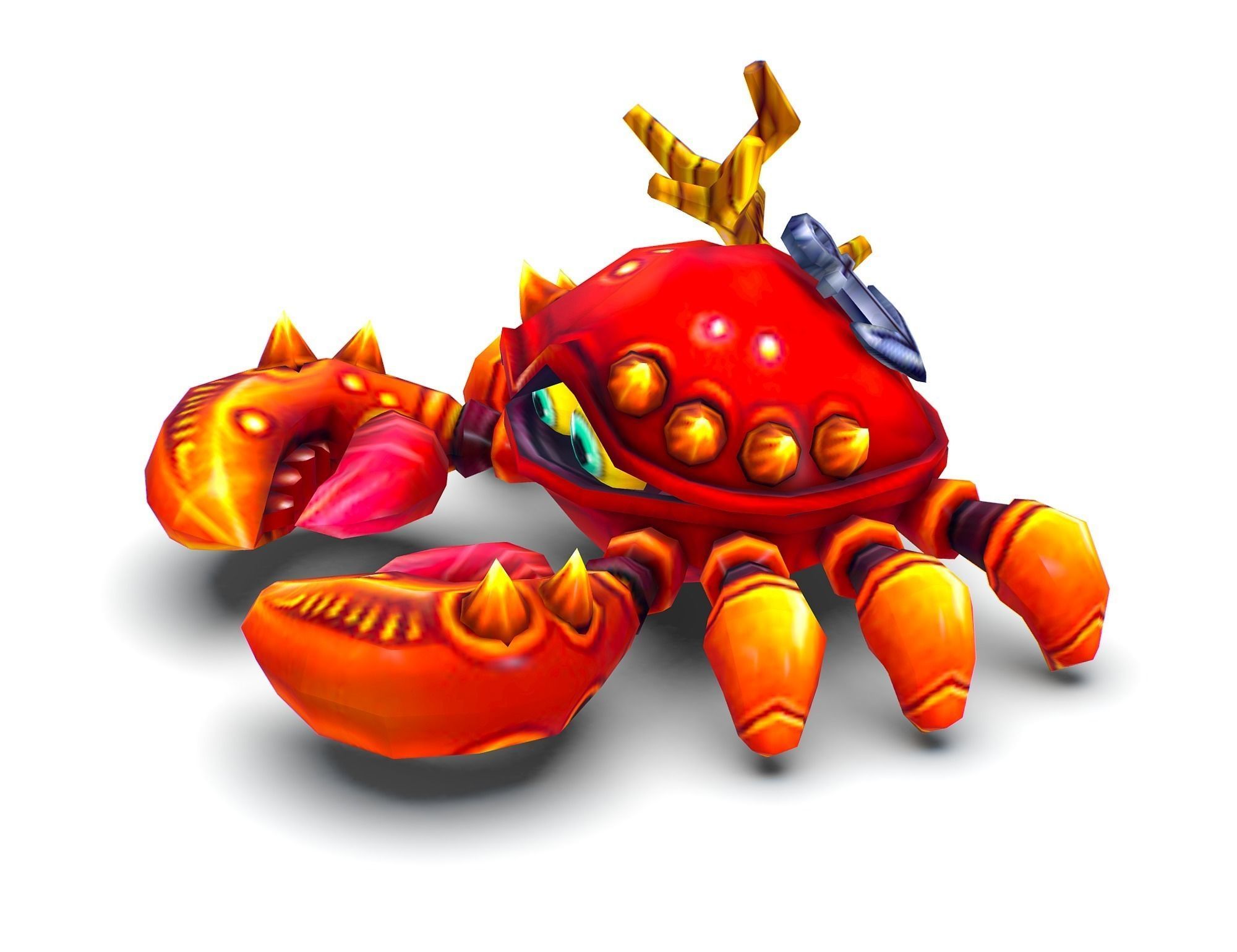 Crab Sea Animal Low-poly 3D model_2