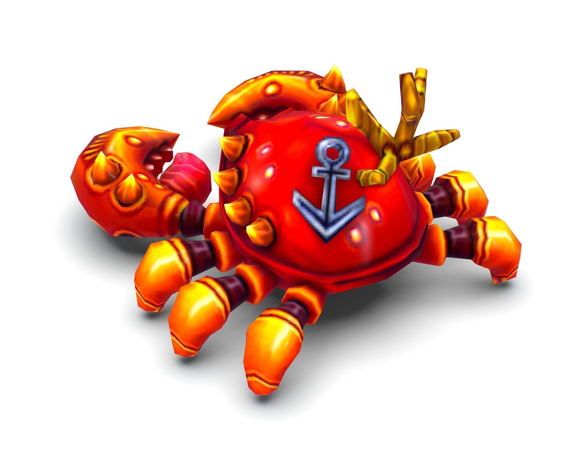 Crab Sea Animal Low-poly 3D model_4