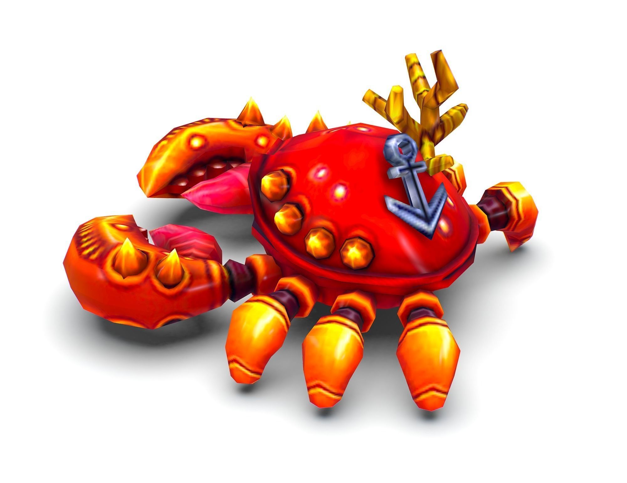 Crab Sea Animal Low-poly 3D model_3