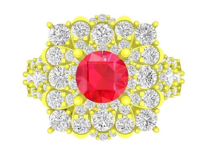 new ring hongkong diamond women ring 4422 3D print model